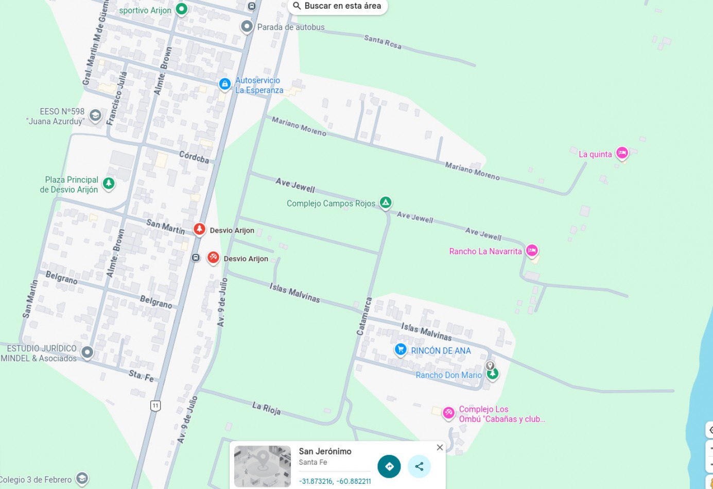 QUINTA FRENTE AL RIO EN DESVIO ARIJON